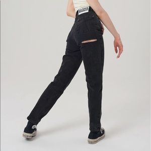 Ragged Priest Butt Cut Jeans in Charcoal 🖤